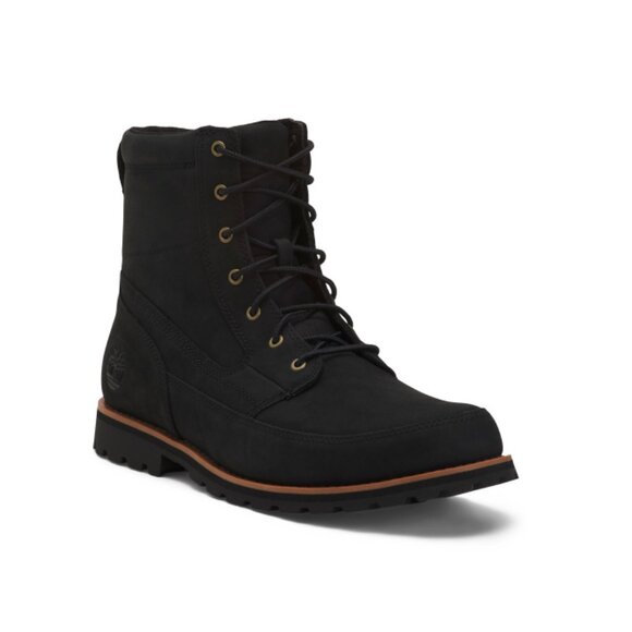 TIMBERLAND Jet Black Men's Suede Attleboro Mid Lace Up Boots